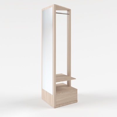 Прихожая с зеркалом и ящиком бежевая "Сикрет" GRAUM  304004 Бежевый;зеркальный  - Вид №1