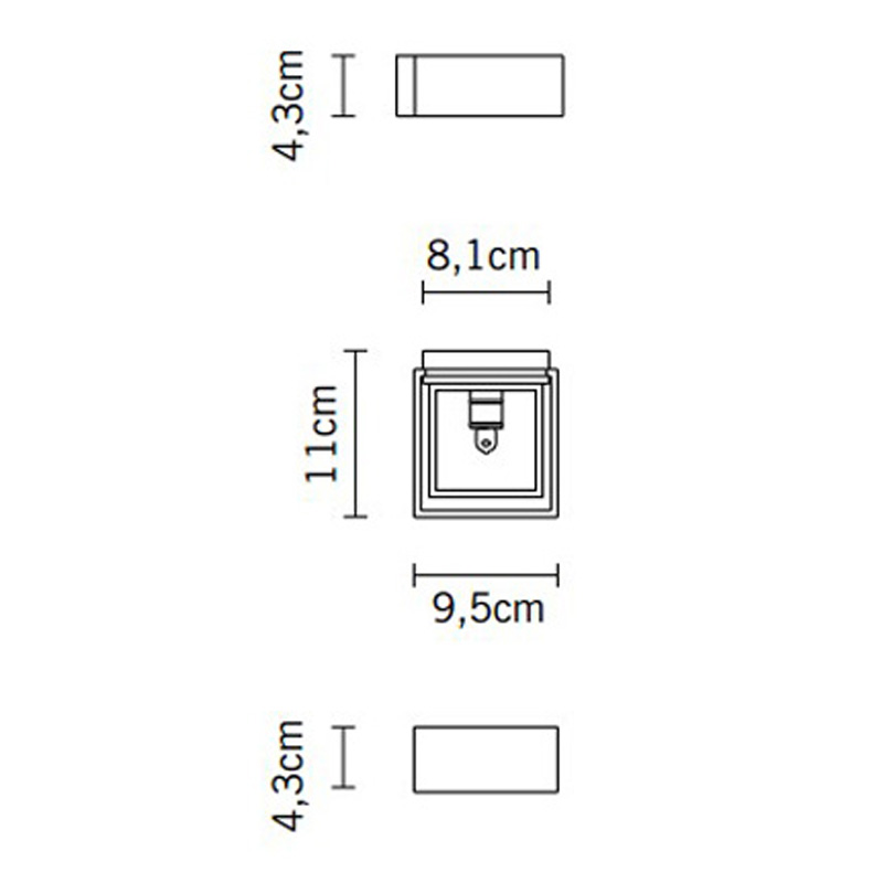 Светильник настенный черный Fabbian D75D0902 FABBIAN  00-3882516 Черный  - Вид №3