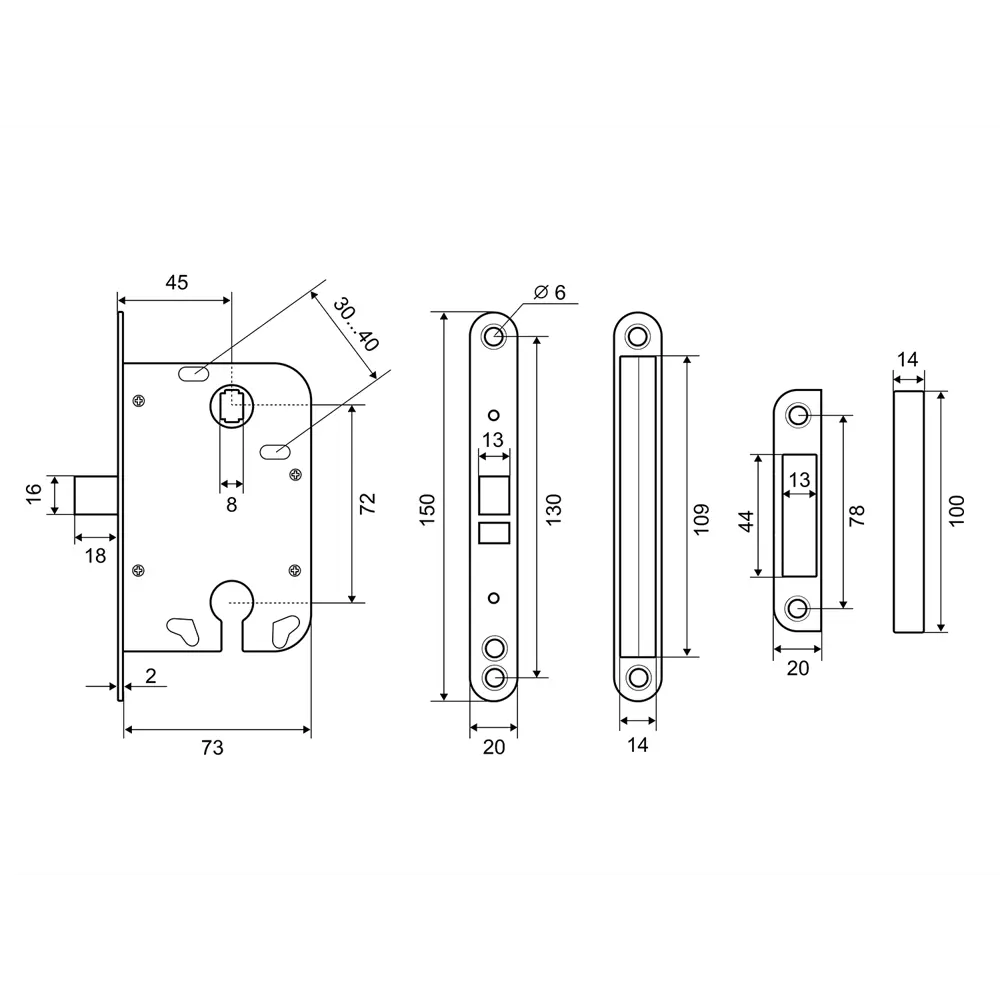 ФЗ КОРПУС ЗАМКА L 008 CP (5/10/50) 82150379 STLM-2157789 ФАБРИКА ЗАМКОВ  - Вид №3