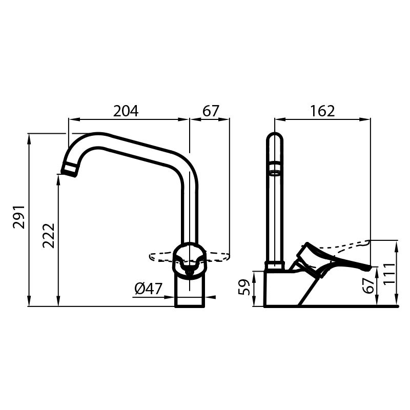 8442500 смеситель S1000 - Z85 8442500 Fosterspa  - Вид №1