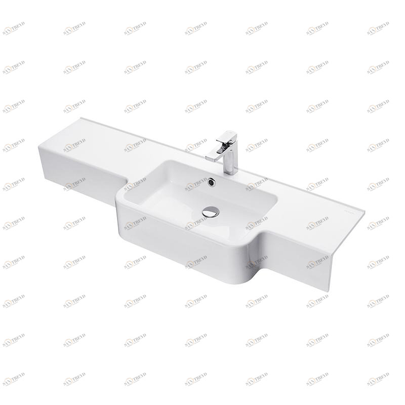 1A709931PI01P Подвесная раковина настенная прямоугольная AQUATON ОТЕЛЬ белая