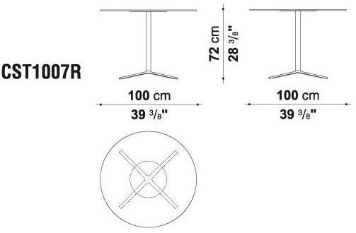B&B Italia Project Круглый журнальный столик с основанием 4 звезды Cosmos sun-id-1516477 - Вид №4