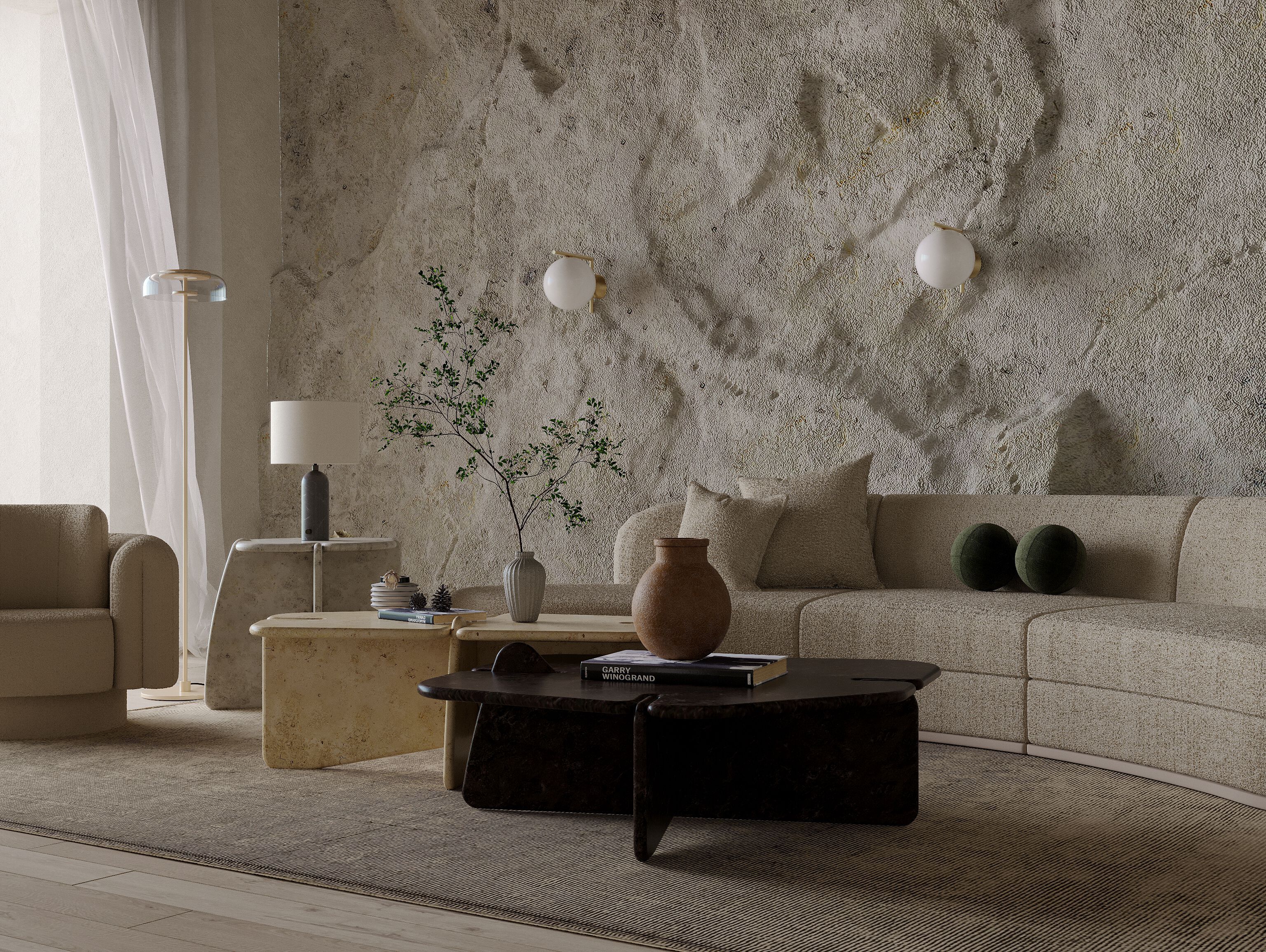 Журнальный столик из натурального камня Davani Lamé ARCH-00119958 - Вид №7