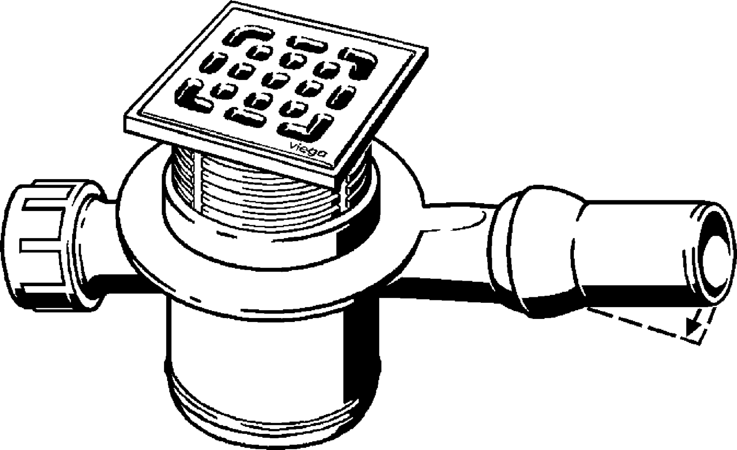 Viega Трап для ванной комнаты Advantix 4921.4 (556907) 556 907 - Вид №1
