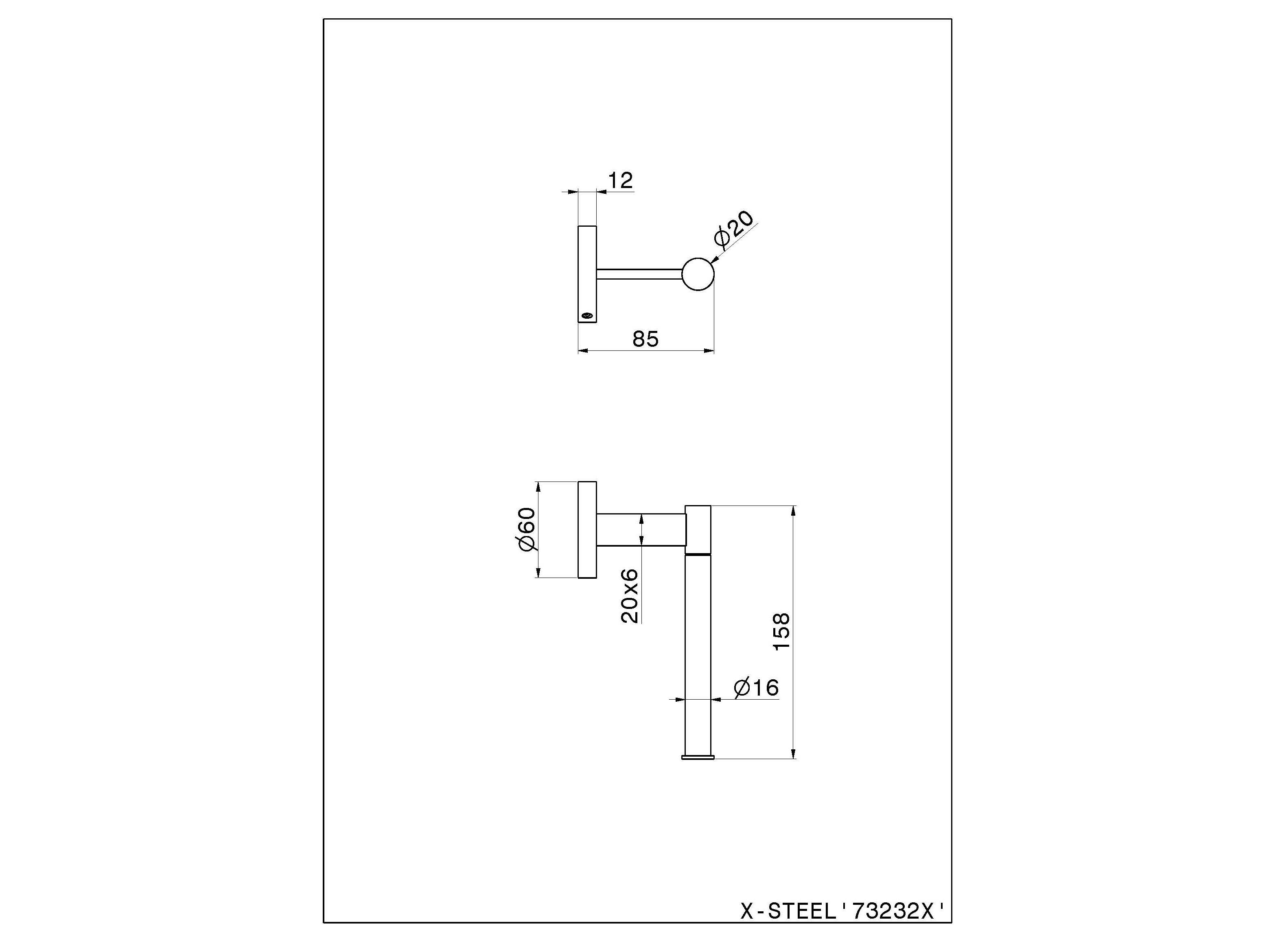 Держатель рулона из нержавеющей стали Newform аксессуары X-STEEL 316 ARCH-00023192 - Вид №3