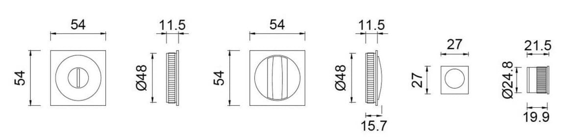 Защелка PROTEK® SQUARE ARCH-00006222