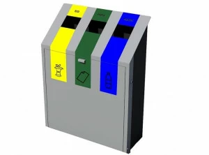 Euroform W Урна металлическая с пепельницей для раздельного сбора мусора  2085