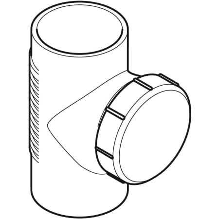 315.333.14.1 Ревизия Geberit Silent-db20 90°, с круглым окном технического обслуживания Geberit  - Вид №1