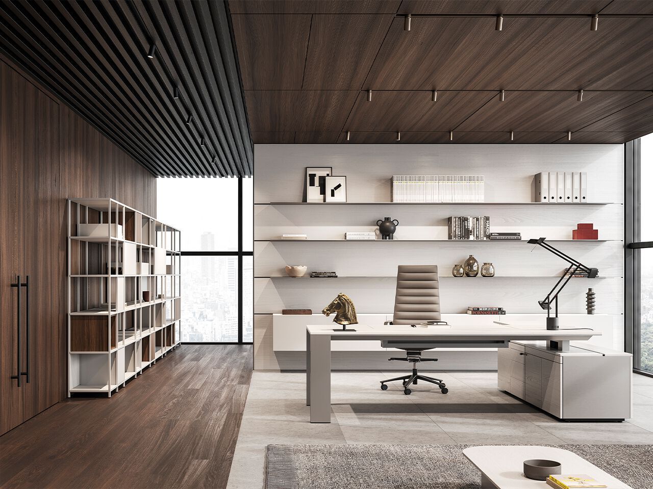 Деревянный секционный стол с ящиками FREZZA Ono ARCH-00076834 - Вид №1