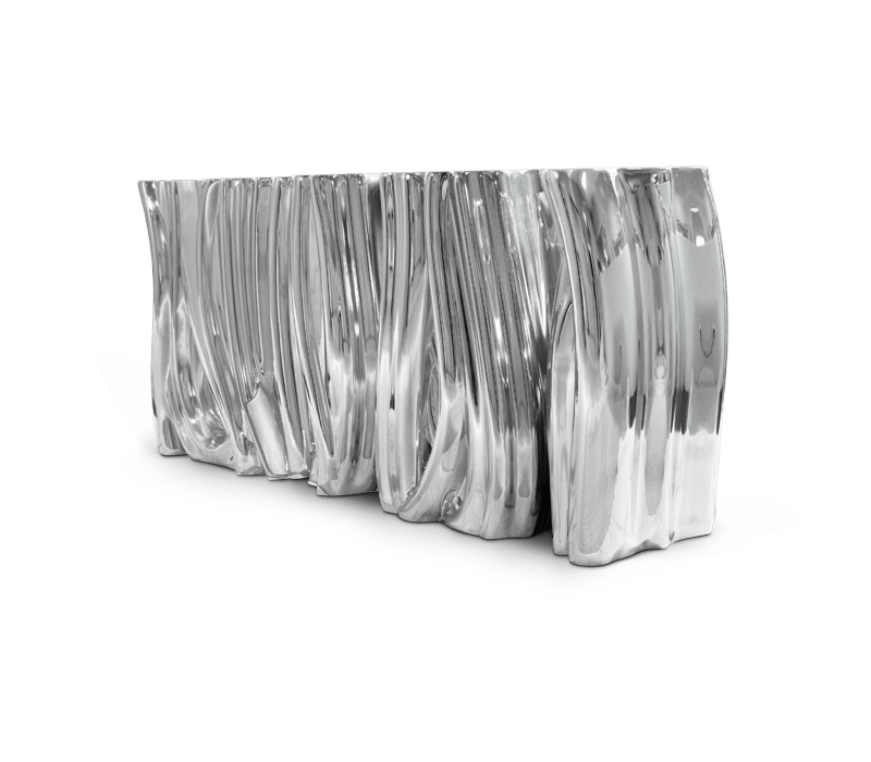 0-073 Монохромный серебристый буфет Boca Do Lobo  - Вид №9