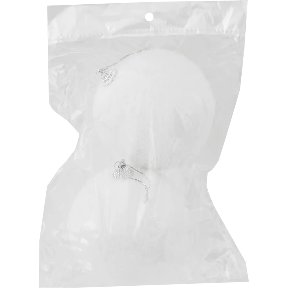 82609267 Набор ёлочных шаров флокированных 10 см цвет белый 2 шт. STLM-1497812 Santreyd  - Вид №3
