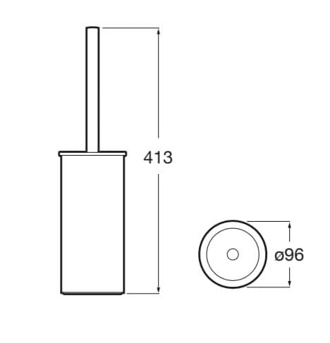 Металлическая щетка для унитаза Roca TEMPO 817038..0 ARCH-00147708 - Вид №5
