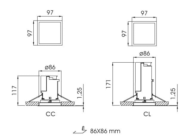Утопленный светодиодный аварийный свет DAISALUX Lens ARCH-00111368 - Вид №5