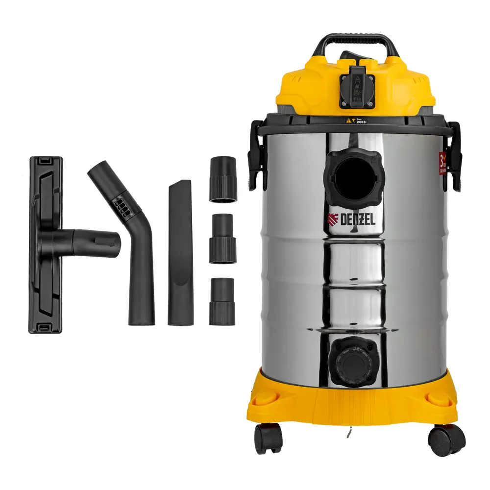 Строительный пылесос DENZEL LVC30 для сухой и влажной уборки с 30-литровым баком 88659605 STLM-0848221 - Вид №3