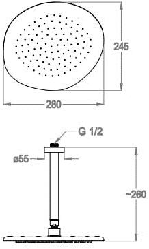 Fir Italia Хромированная потолочная душевая лейка Soffioni doccia 9370946 - Вид №1