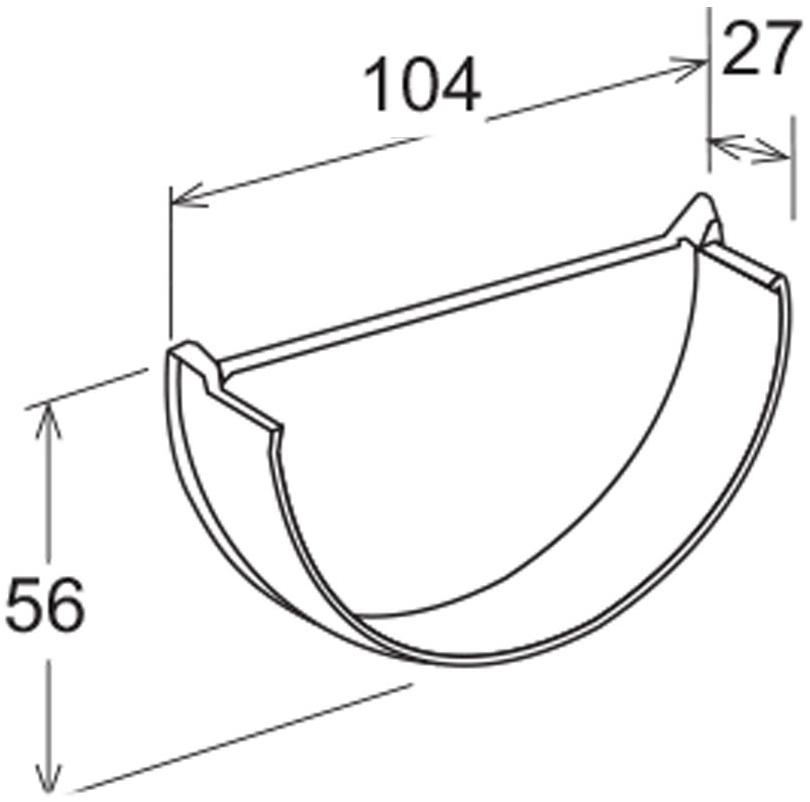 First Corporation Головка водосточного желоба из пвх First plast T100gn - Вид №1