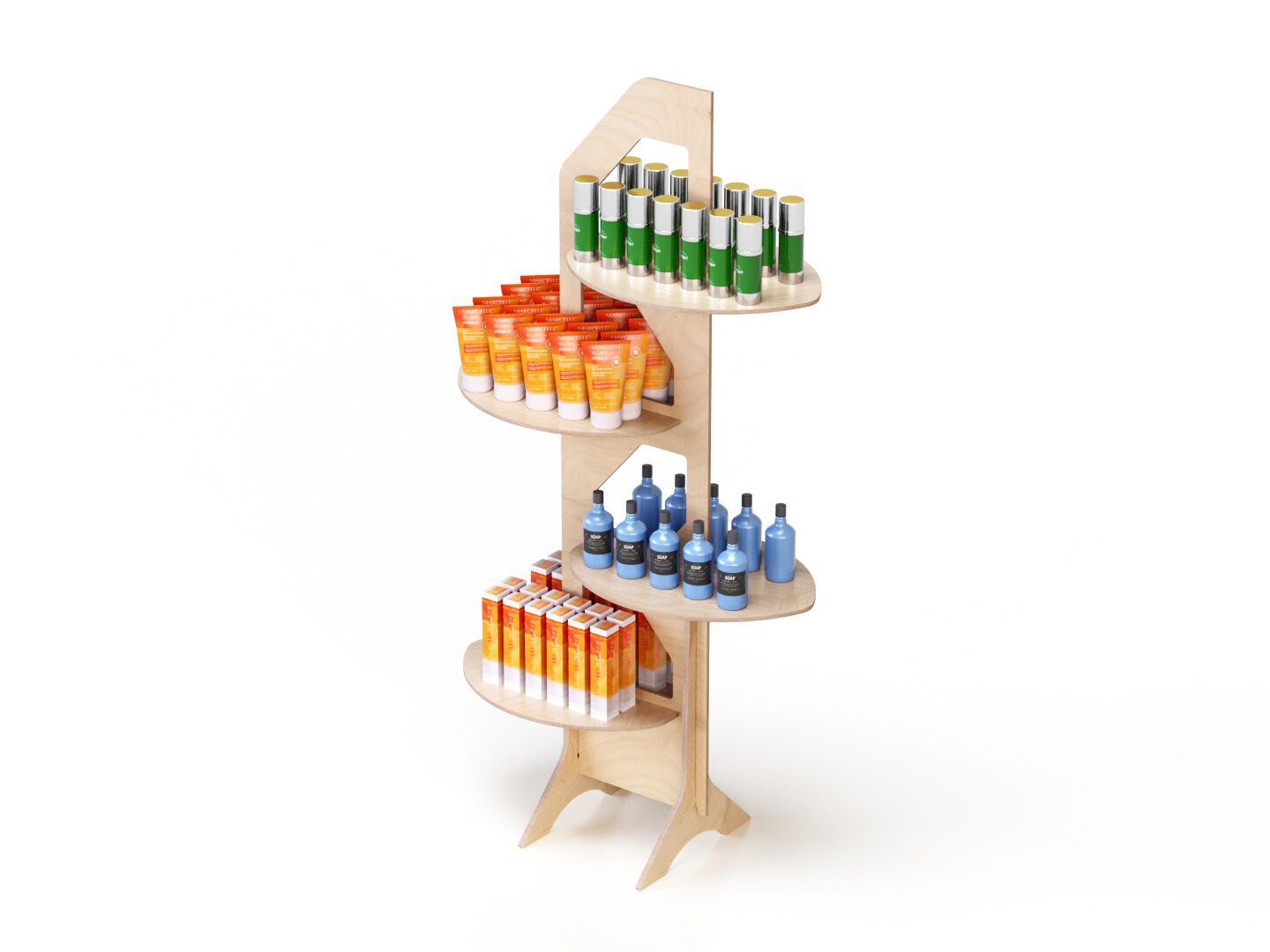 Деревянная напольная стойка дисплея Esposit экспоненты ARCH-00049155