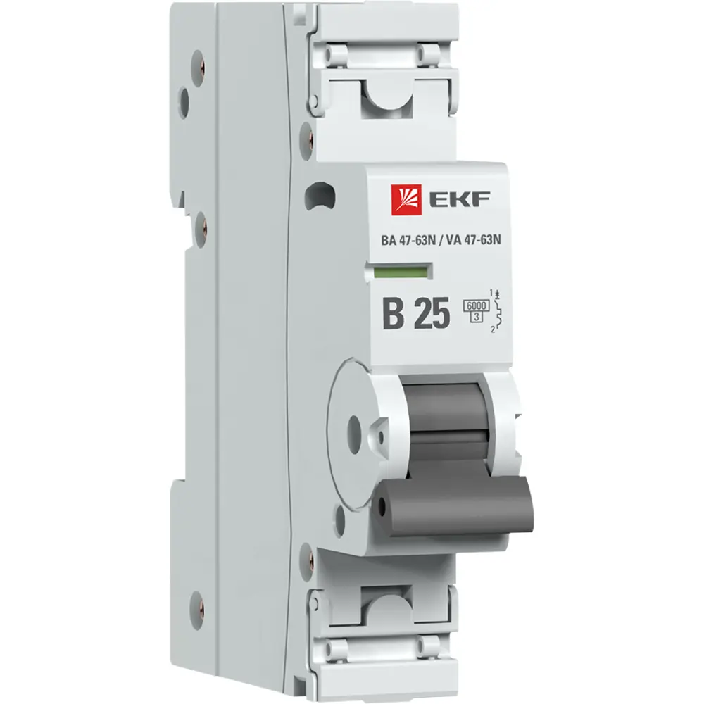 Автоматический выключатель EKF Proxima ВА47-63 1P N B25 А 6 кА STLM-2029959