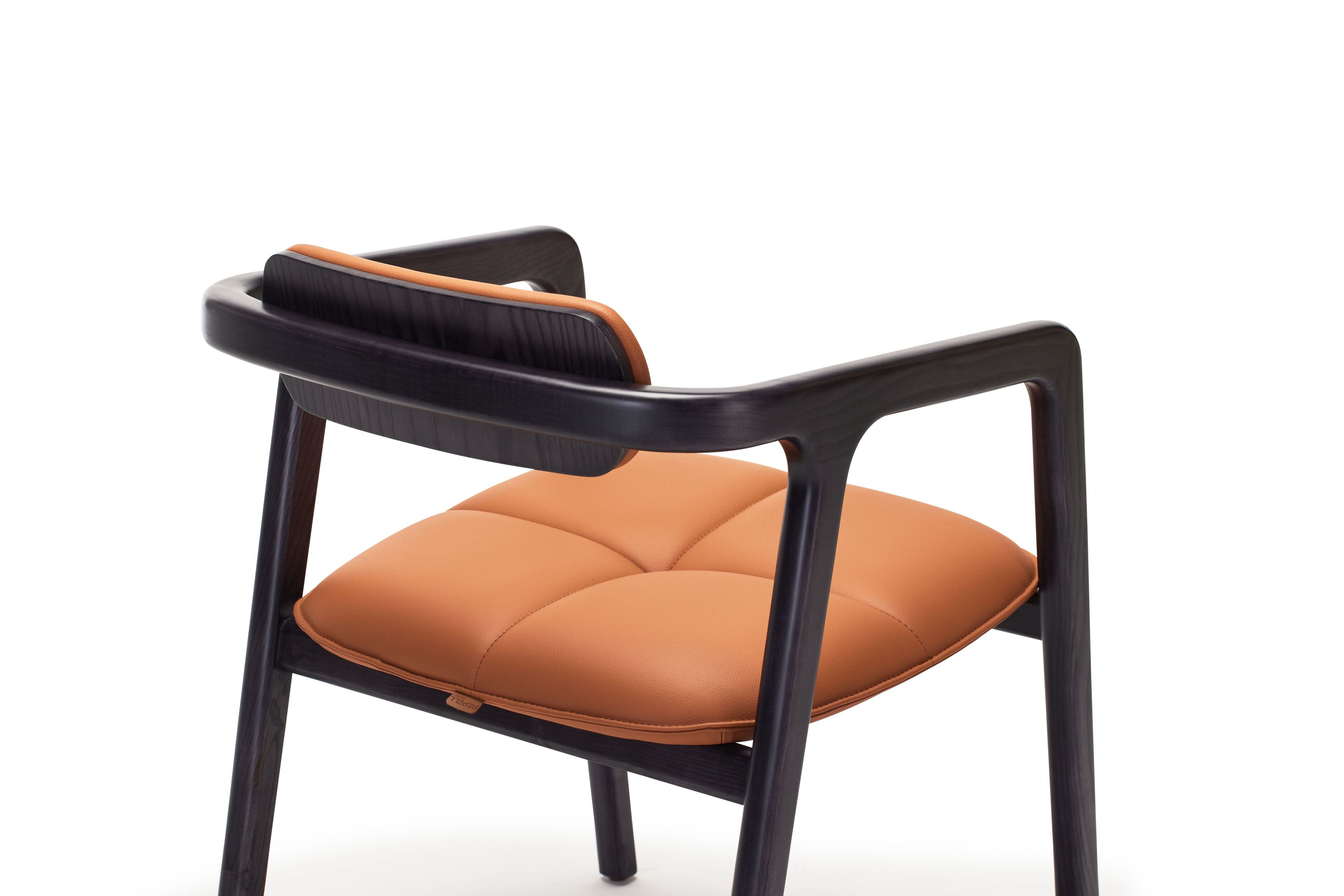 Стул из кожи и ясеня с подлокотниками Papell Design гостиница ARCH-00114405 - Вид №7