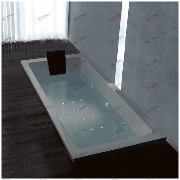 Ванна Gruppo treesse Quadra 170 ATC-V072Q-SX-SE серая с гидромассажем  аэромассажем и дезинфекцией и дистанционным управлением прямоугольная встроенная левая ATCV072QSXSE