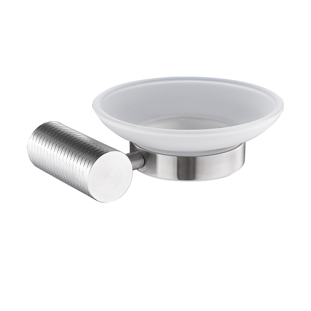 GFmark - Мыльница стеклянная с креплением к стене, из нержавеющей стали с резным креплением, код: 81004 