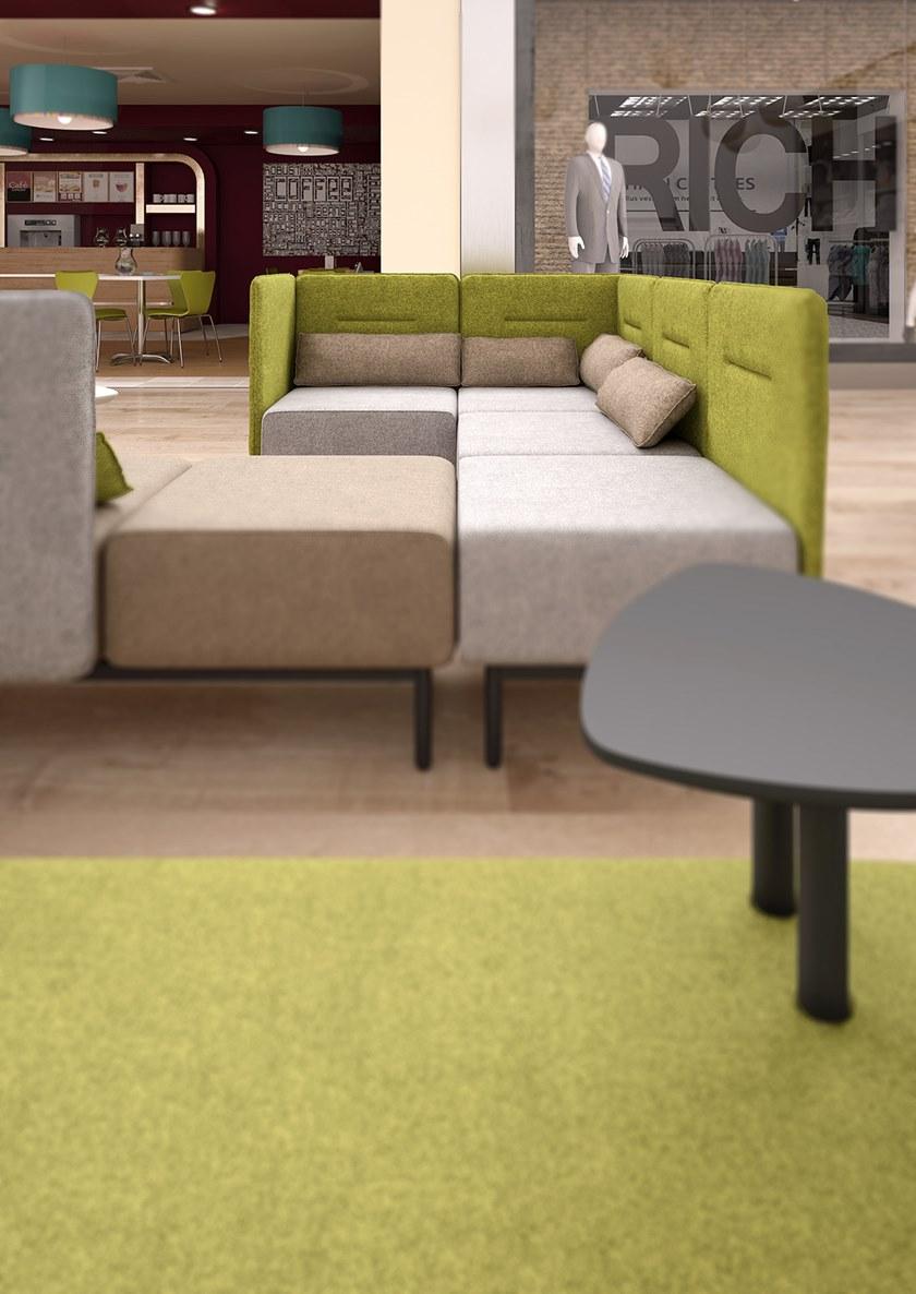 Leyform Огнестойкий 3-местный тканевый диван с разъемом USB Around 5233sb  - Вид №4