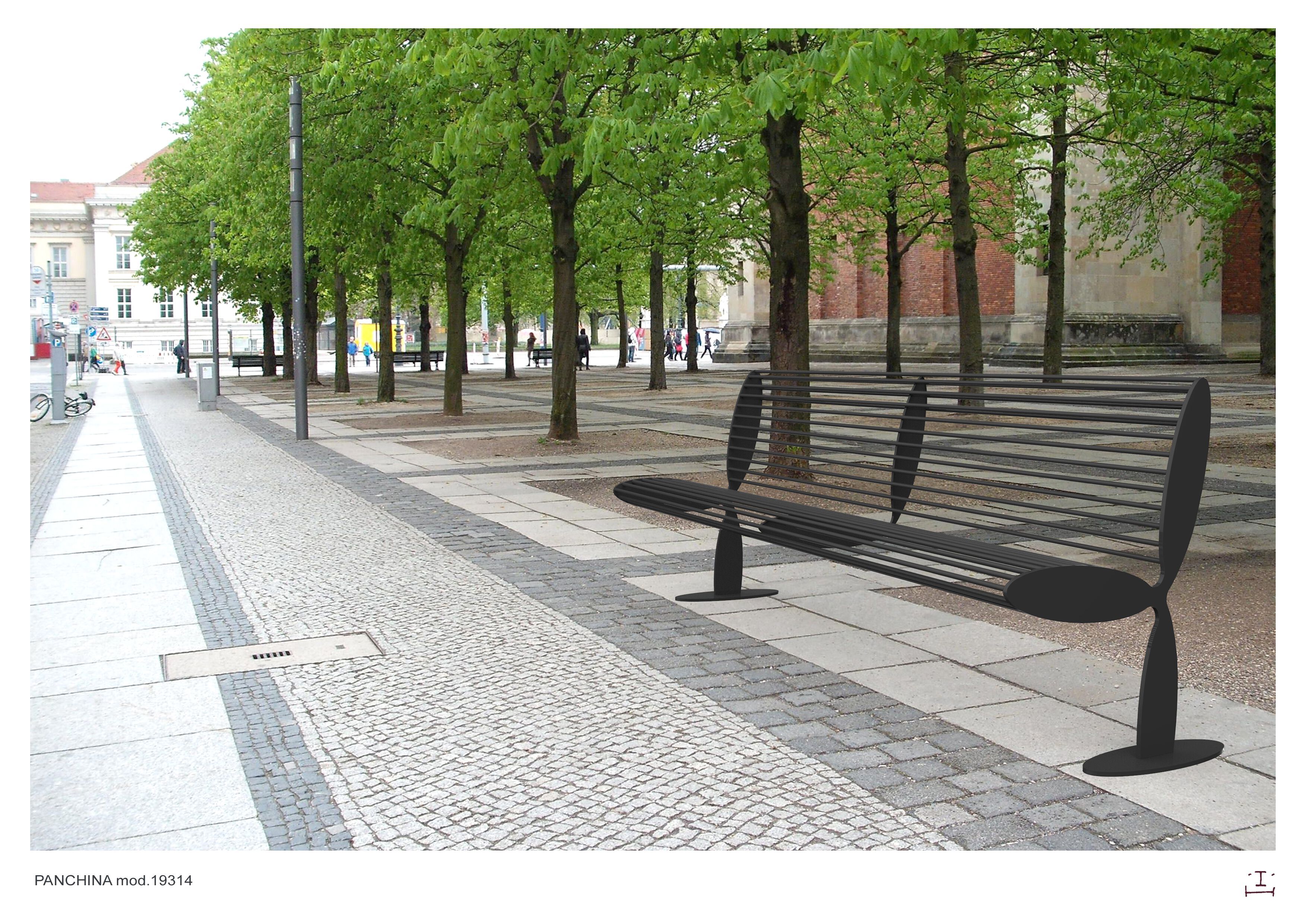 Стальная скамья со спинкой CITYSì CALIFORNIA ARCH-00000035 - Вид №2