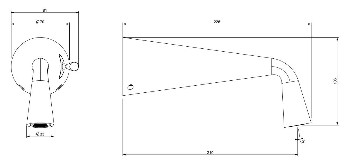 Смеситель для раковины из хромированной латуни с одним отверстием Gessi конус ARCH-00027048 - Вид №2