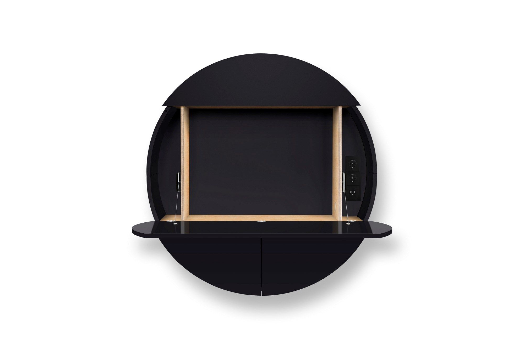 Деревянный подвесной письменный стол для ПК с откидными дверцами EMKO PILL EXTRA ARCH-00125892 - Вид №7