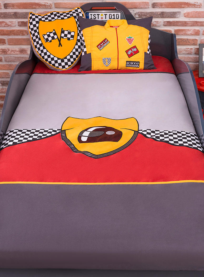 Покрывало детское 90х190 см с 2 подушками красное Bispeed CILEK CHAMPION RACER 00-3832457 Красный;серый Santreyd  - Вид №3