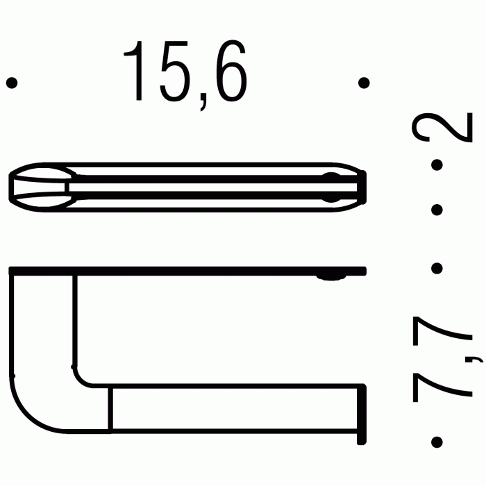 B30080NM B3008NM Держатель туалетной бумаги (чёрный) COLOMBO TRENTA Colombo Design - Вид №1