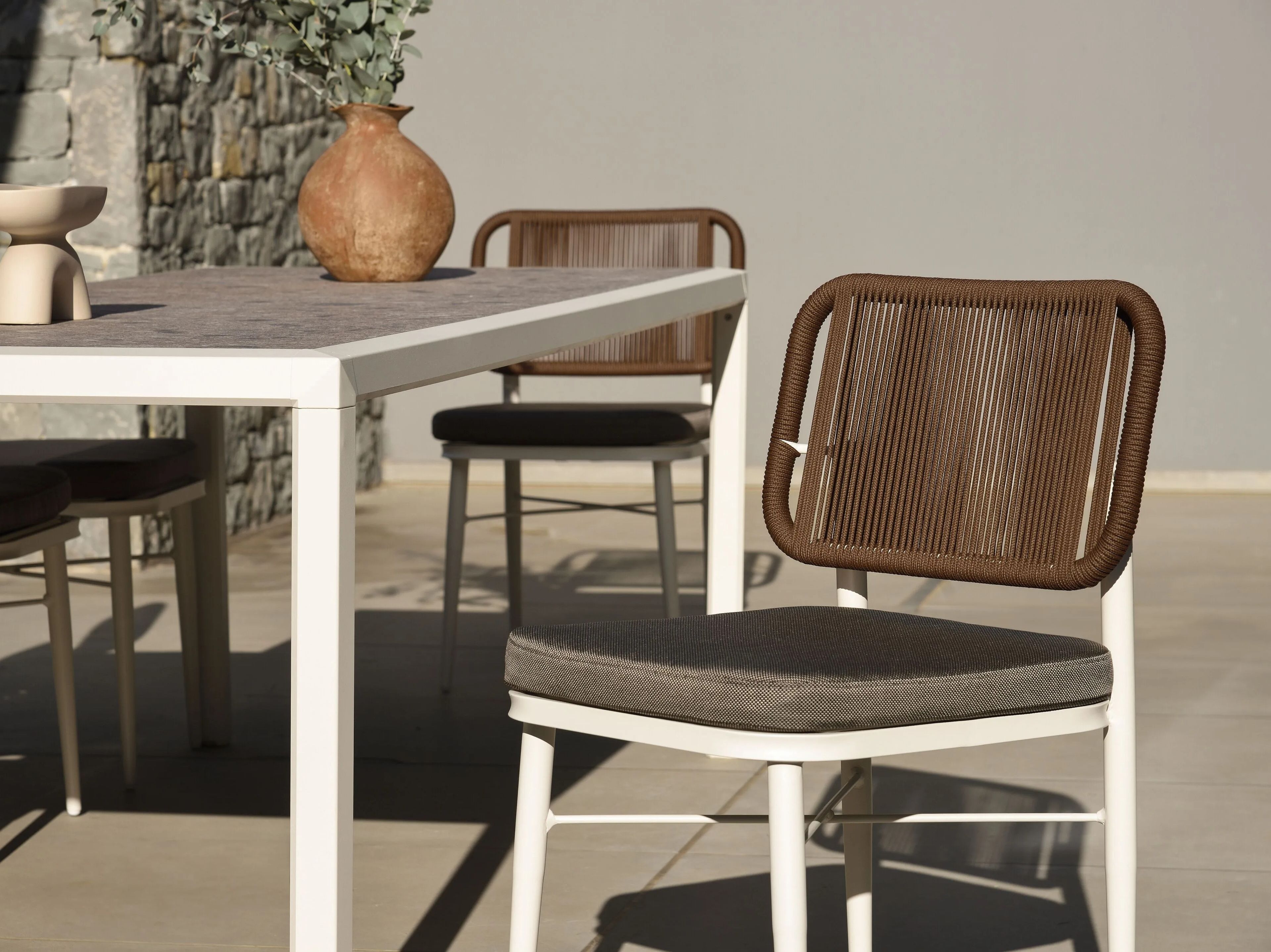 Алюминиевый садовый стул с порошковым покрытием со встроенной подушкой 10Deka Sensoria ARCH-00074197 - Вид №2