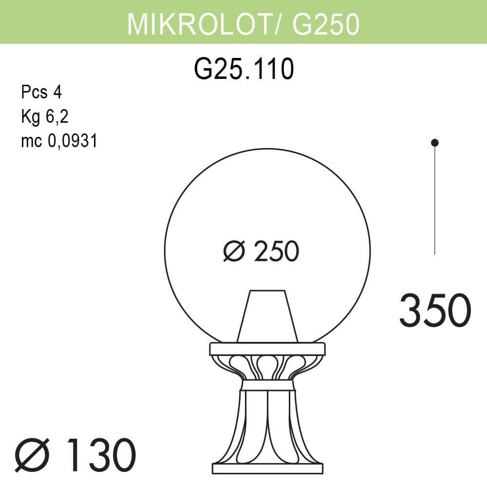 Уличный светильник Fumagalli Microlot/G250 G25.110.000.WYE27 FUMAGALLI MICROLOT, G250 273172 Белый  - Вид №1