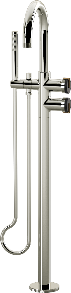 E-11554-R1MBK-L1VBB-PC Смеситель напольный отдельностоящий (внешняя часть) GRAFF MOD+