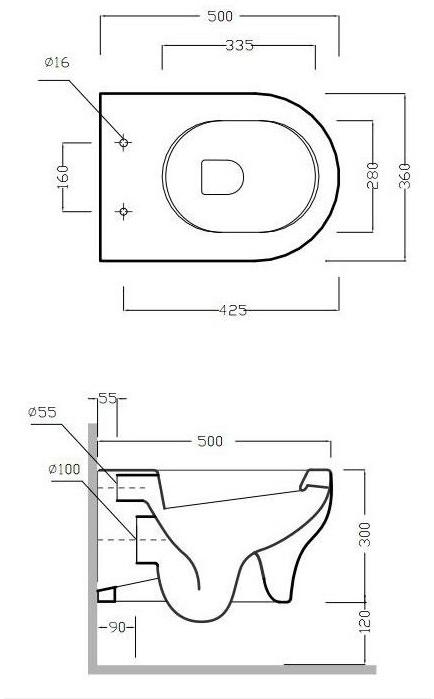 Cle120201 Подвесной унитаз настенный Белый Olympia Ceramica CLEAR Италия - Вид №5