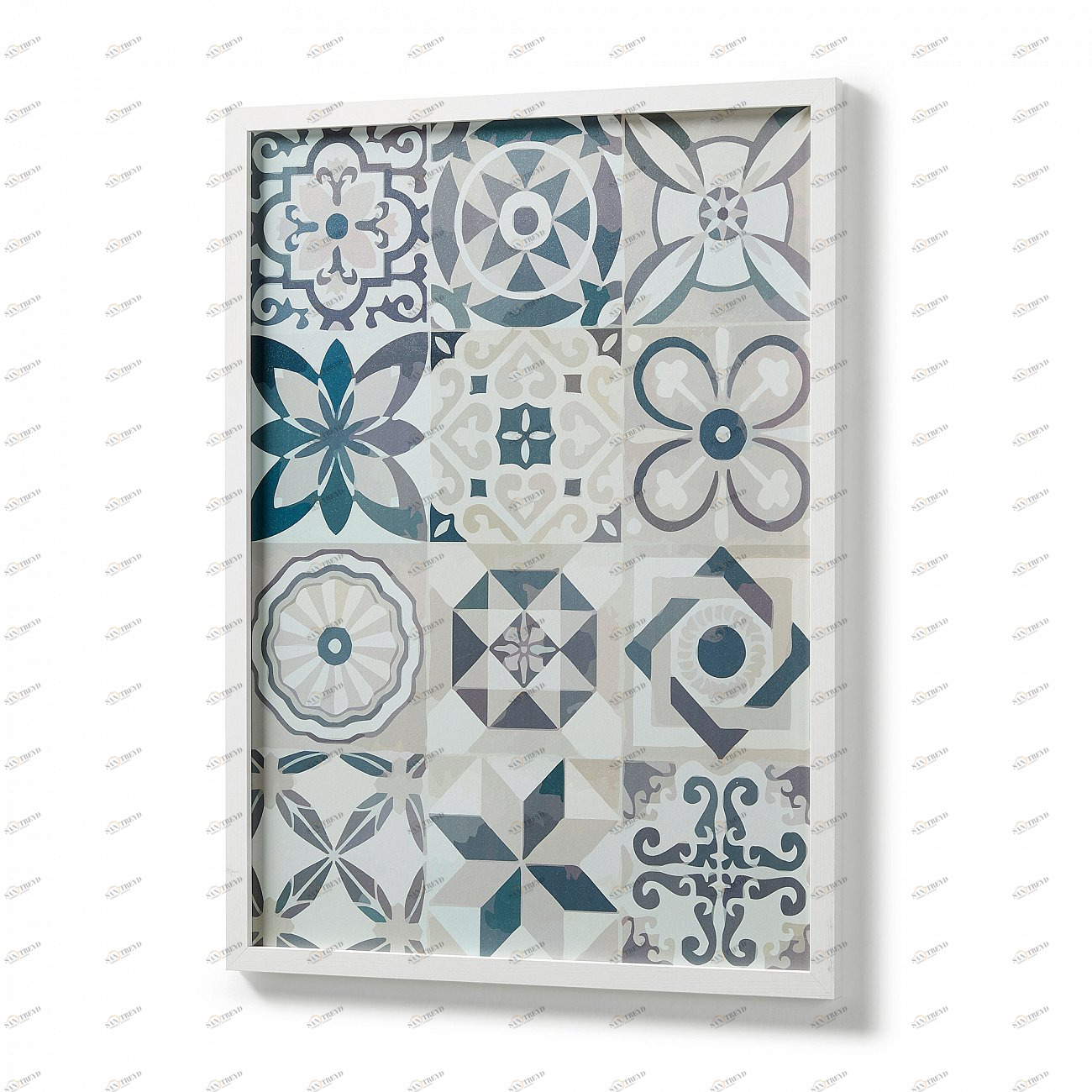 Картина на холсте 53x73 см синяя Aliah от La Forma LA FORMA ALIAH 00-3865172 Бежевый;голубой;синий 