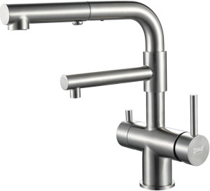 Смеситель ZorG Inox SZR-3216 для кухонной мойки, сталь
