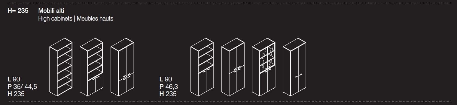 Модульный офисный книжный шкаф Las Mobili универсальные контейнеры Evo ARCH-00134712 - Вид №5