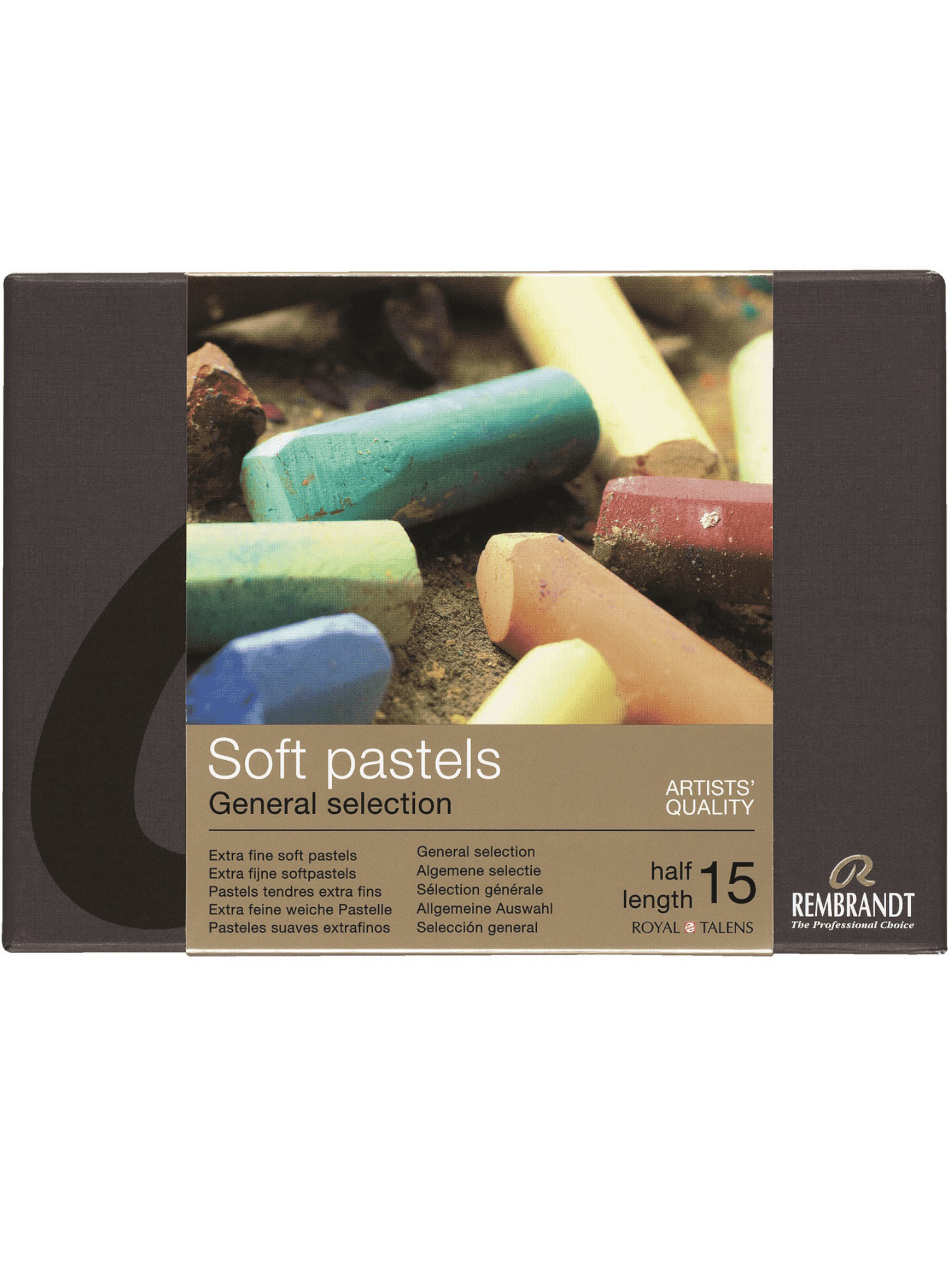 31823108 Набор пастели Rembrandt 15цв основные 1/2 картонная упаковка Royal Talens 