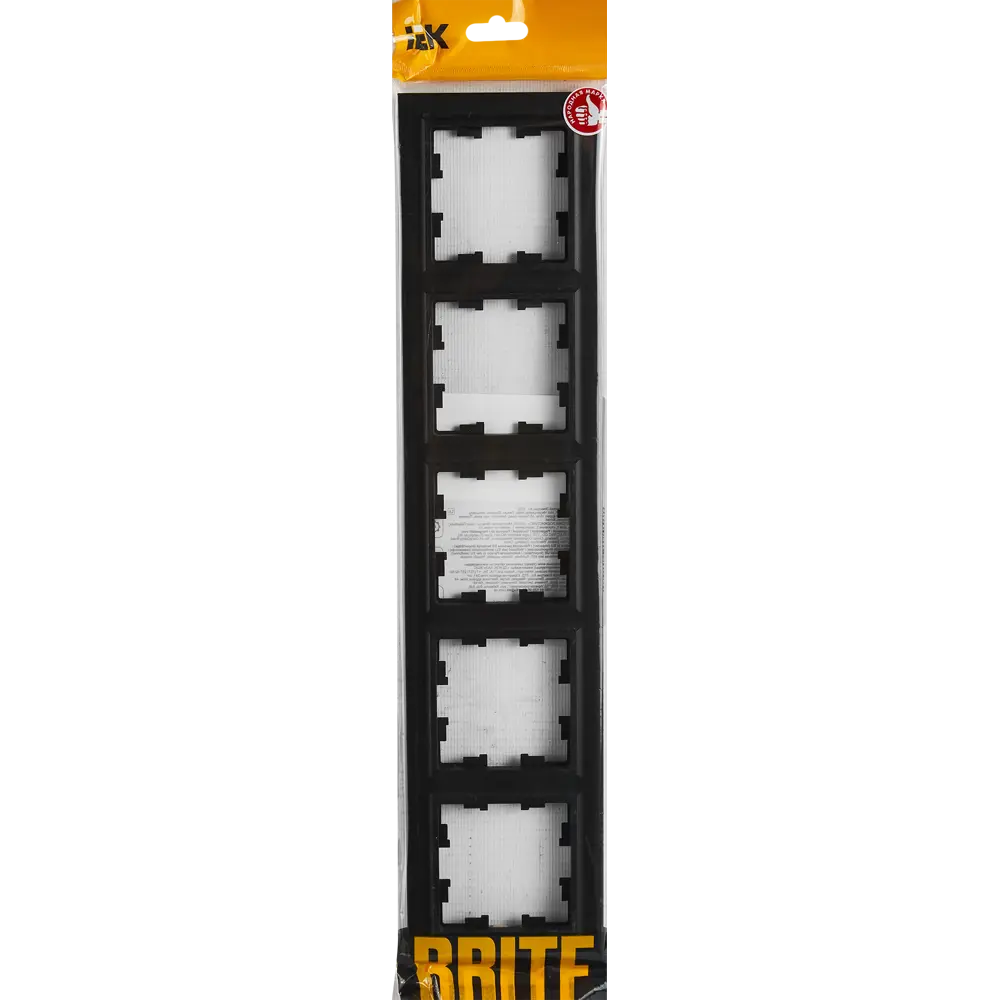 Рамка IEK Brite-5 для розеток и выключателей в чёрном исполнении 87761333 STLM-1105788 - Вид №3