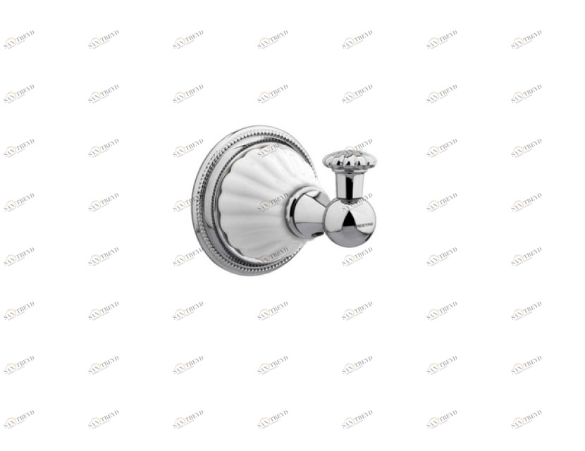 233575.0000.62 Крючок для халата с фарфором Сатин никель Mestre Artica