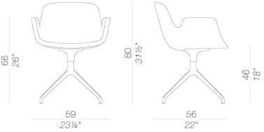 Lapalma Вращающееся кресло из ткани с подлокотниками Pass S119 - Вид №5