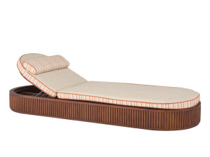 Садовая кровать с откидной спинкой из тикового дерева