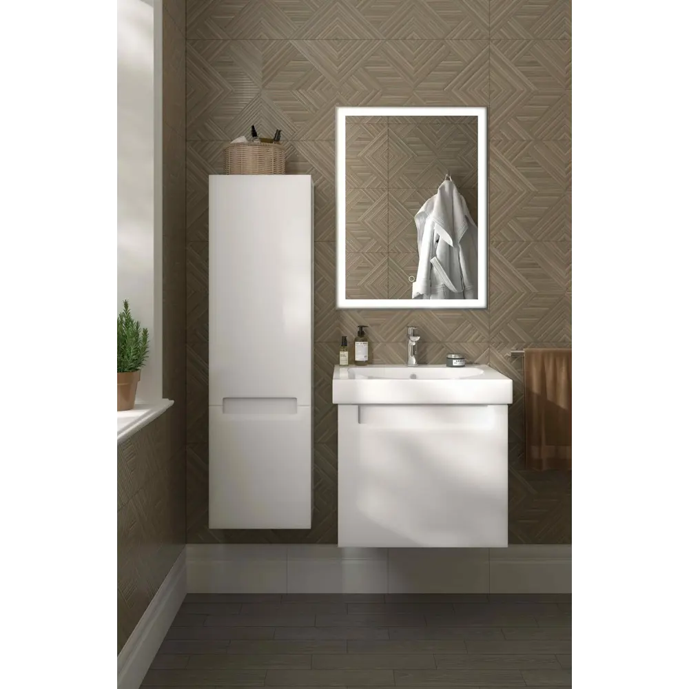 Тумба под раковину подвесная Buongiorno Plus 60 см цвет белый дуб 85631193 STLM-2155946 Santreyd - Вид №2