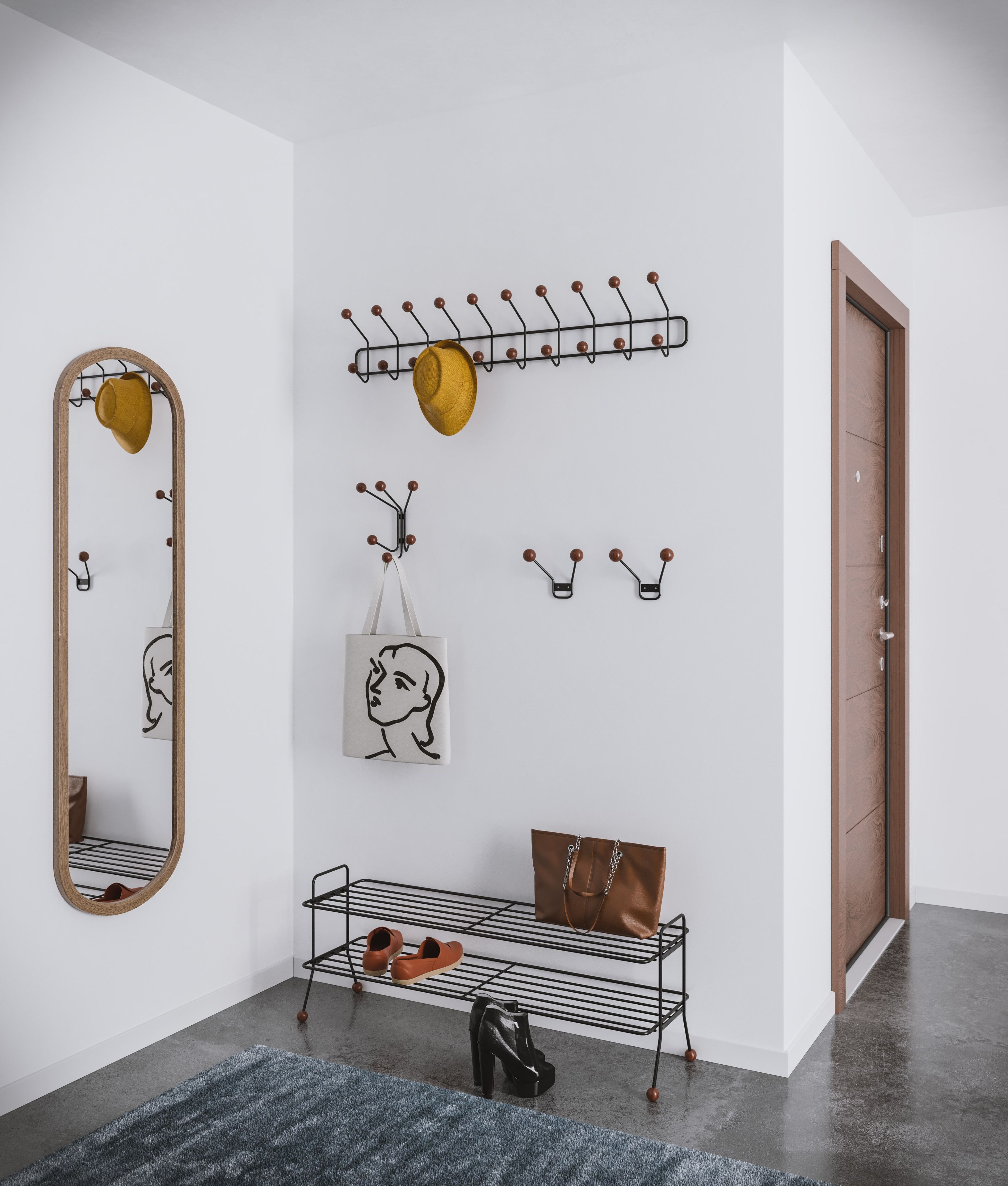 Окрашенная металлическая вешалка для одежды Maze ARCH-00134434 - Вид №8