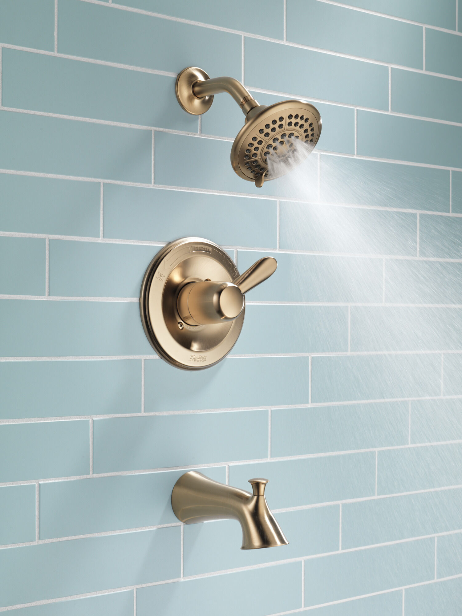 T14438-CZ Для ванны и душа Monitor® серии 14 Delta Faucet Lahara Шампанское бронза  - Вид №4