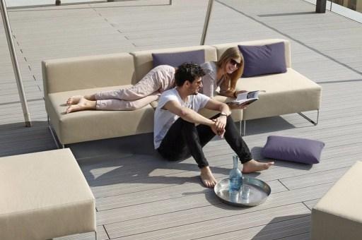 April Furniture Квадратный тканевый садовый пуф Jam sun-id-1449527 - Вид №2