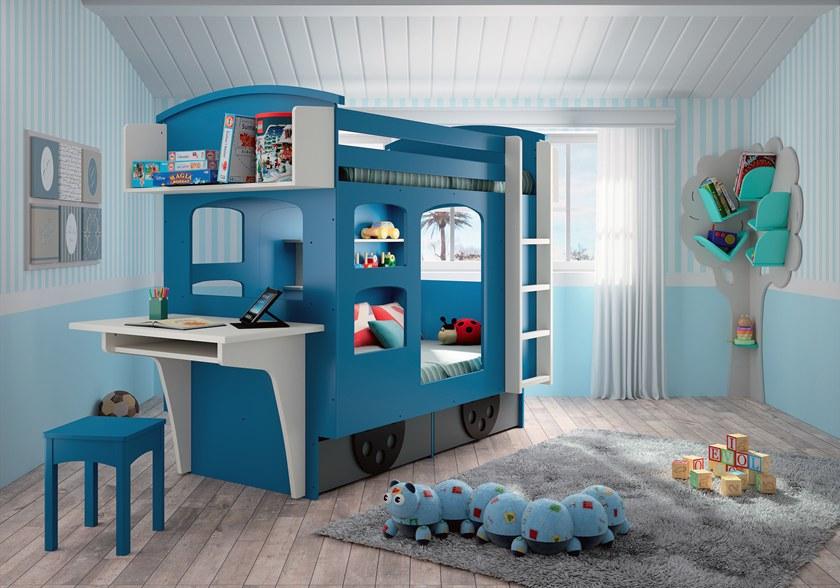 Mathy by Bols Деревянная двухъярусная кровать Lits creatifs 90f wag socle - Вид №6