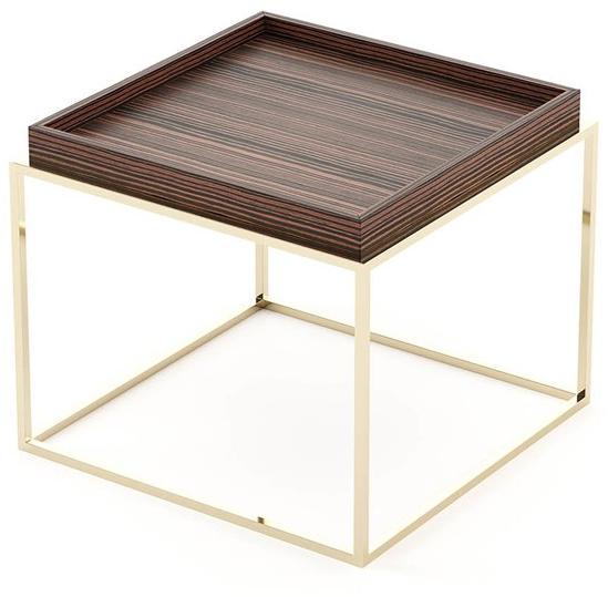Laskasas Квадратный деревянный журнальный столик с подносом sun-id-1470678 - Вид №1