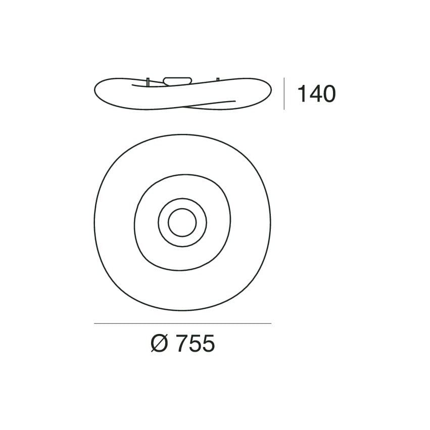Светодиодный потолочный светильник из полиэтилена Stilnovo Mr Magoo ARCH-00017195 - Вид №3